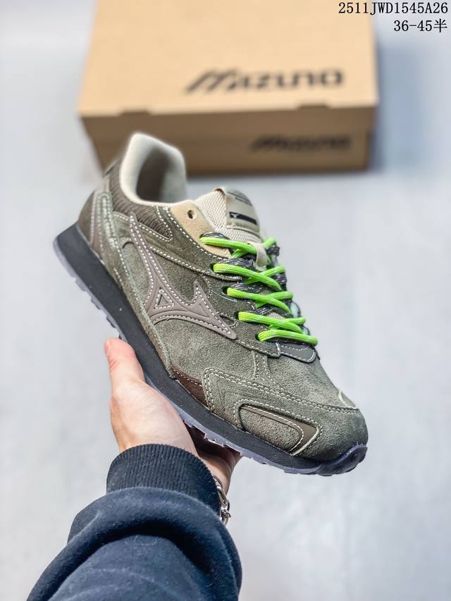 公司级Mizuno美津浓 Lg 60S 2K 舒适百搭 做旧设计 德训 薄底防滑耐磨 低帮休闲鞋 Y2K与60S的时空碰撞 趋势破壁 沿袭Mizuno经典薄底跑