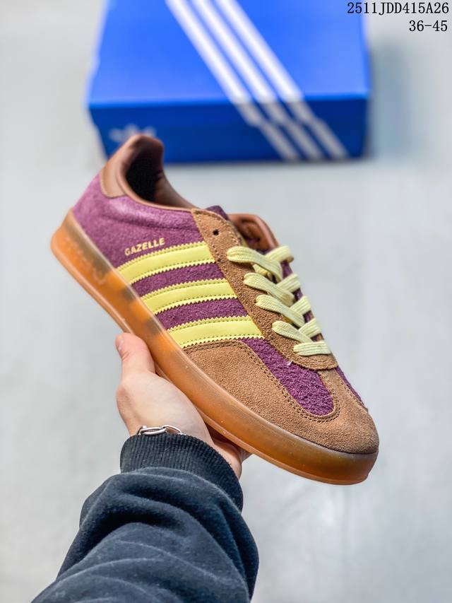 阿迪达斯Adidas Originals Gazelle Bold W 羚羊松糕系列三叶草厚底休闲防滑 11Jdd415A26