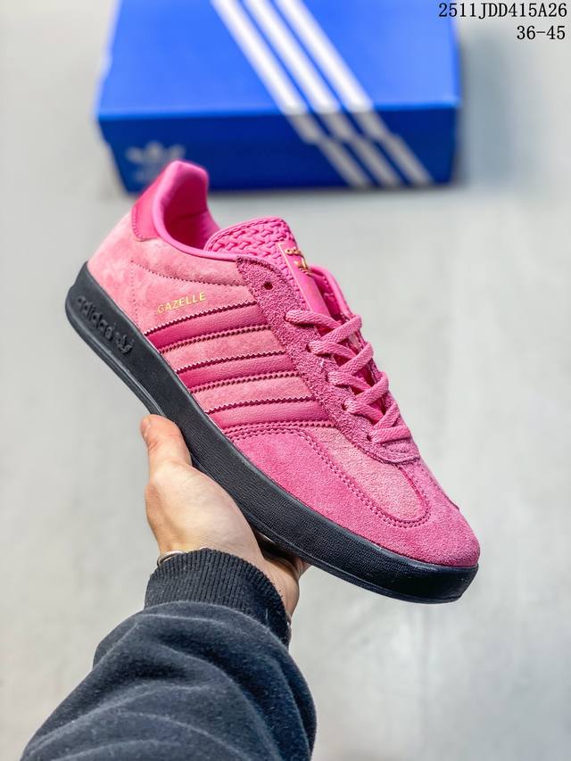 阿迪达斯Adidas Originals Gazelle Bold W 羚羊松糕系列三叶草厚底休闲防滑 11Jdd415A26