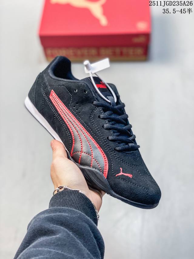 公司级puma Catch Soleil Sd 彪马 舒适防滑 低帮休闲德训薄底鞋 货号:402681-01 尺码:35.5 36 37 37.5 38 38.