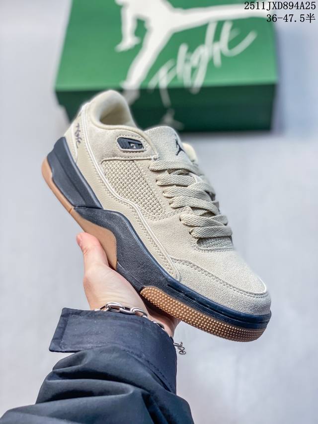 公司级Who Decides War X Nike Jordan Flight Court Ate 搭防滑耐磨 低帮 耐克复古篮球鞋 货号:Ib4414-100