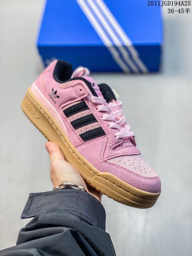真标Adidas Forum Low Cl 84款阿迪达斯 三叶草低帮 经典复古板鞋 潮流休闲鞋 货号:Ig3964 尺码:36 36.5 37 38 38.5