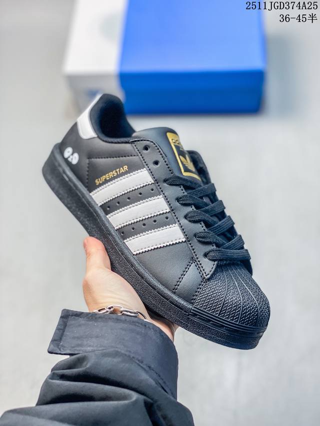 阿迪达斯 三叶草Adidas Originals Superstar经典贝壳头Diy定制系列低帮百搭休闲运动板鞋 11Jgd374A25
