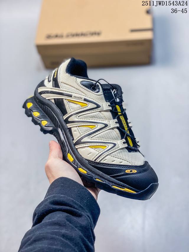 公司级Salomon萨洛蒙 Xt-Quest 探索者系列户外越野跑鞋 鞋面采用Sensifit贴合技术 全方位贴合包裹脚型 鞋跟部鞋底牵引设计 提供强大的抓地性