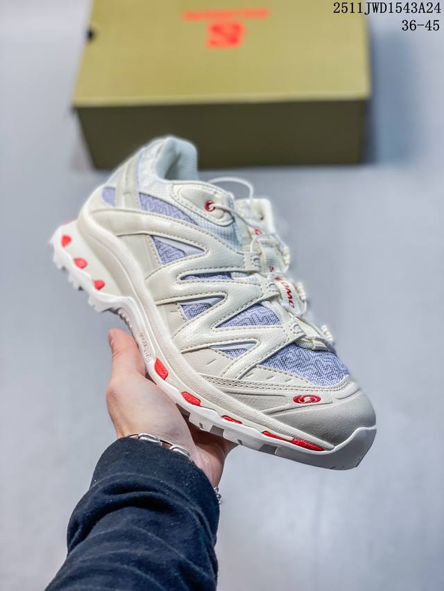 公司级Salomon萨洛蒙 Xt-Quest 探索者系列户外越野跑鞋 鞋面采用Sensifit贴合技术 全方位贴合包裹脚型 鞋跟部鞋底牵引设计 提供强大的抓地性