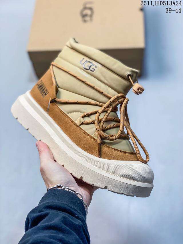 Ugg 雪地靴 Ugg Heritage Utility Sneaker 传统实用运动鞋 Ugg元素与经典运动鞋的氛围相结合，融合了传统与创新。鞋面采用全粒皮革