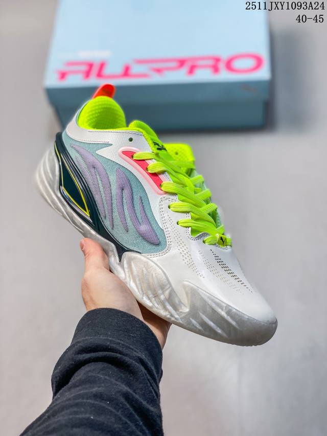 puma彪马 All-pro Nitro 舒适 防滑耐磨 低帮 篮球鞋 男款 蓝色 尺码：如图 编码：151729 11Jxy1093A24