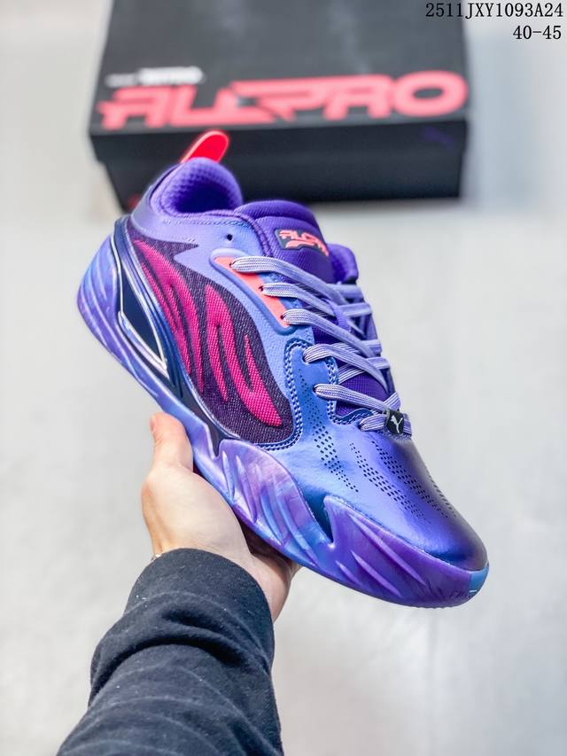 puma彪马 All-pro Nitro 舒适 防滑耐磨 低帮 篮球鞋 男款 蓝色 尺码：如图 编码：151729 11Jxy1093A24