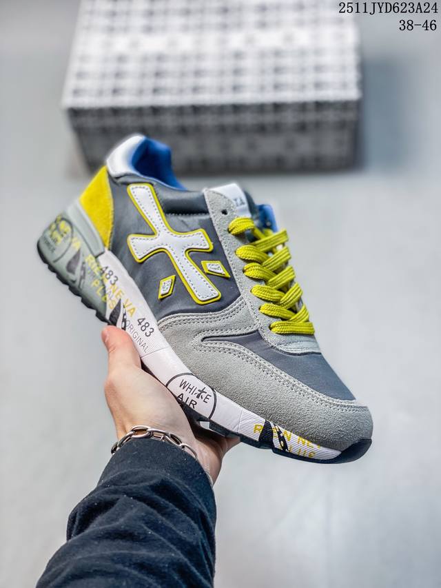 意大利鞋履品牌 普瑞米亚达 premiata 低帮百搭休闲鞋 依据国际高标准制造 原单小白鞋 木字男鞋潮复古反绒皮运动休闲鞋木字鞋 鞋子简单大方 手感出众 舒适