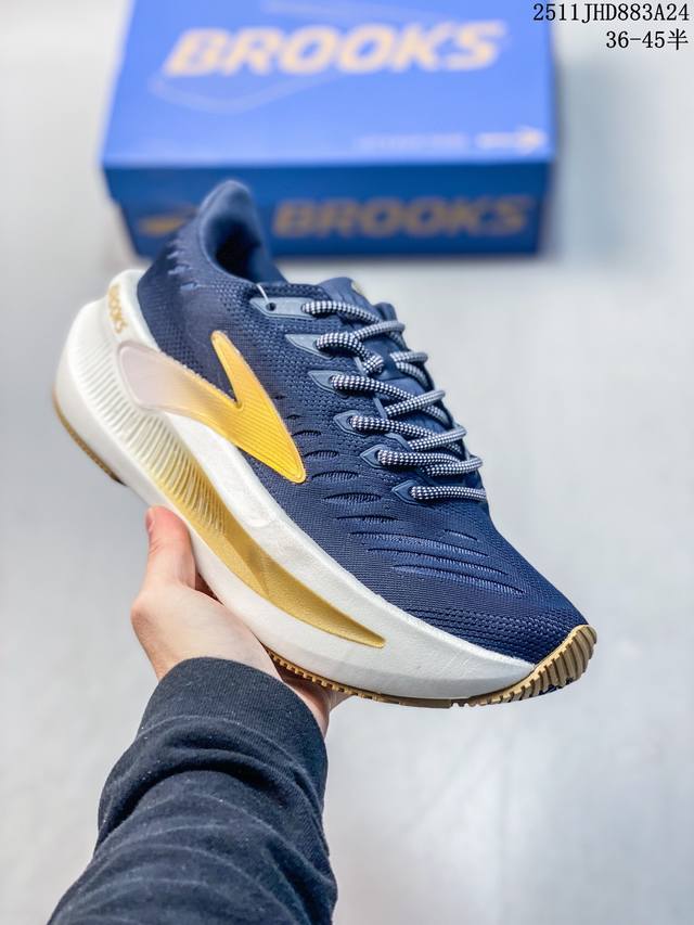 Brooks Hyperion 2 布鲁克斯 低帮透气缓震轻盈跑步鞋 采用改进工程空气网眼组合热熔工艺 鞋面材质搭载Dna Loft V2密度泡棉缓震系统 中底