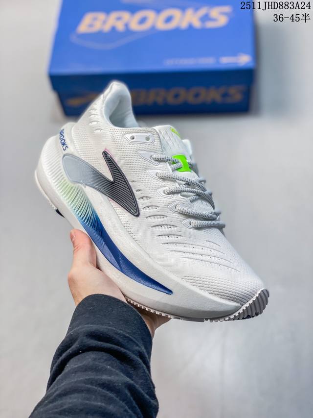 Brooks Hyperion 2 布鲁克斯 低帮透气缓震轻盈跑步鞋 采用改进工程空气网眼组合热熔工艺 鞋面材质搭载Dna Loft V2密度泡棉缓震系统 中底