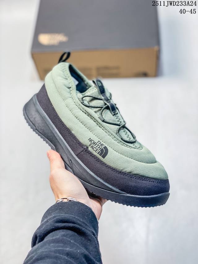 公司级The North Face Nse北面一脚蹬懒人雪地靴低帮棉鞋 Nse Low 是一款风格前卫且超级舒适的懒人鞋，采用再生 pet 防撕裂鞋面和坚固的外