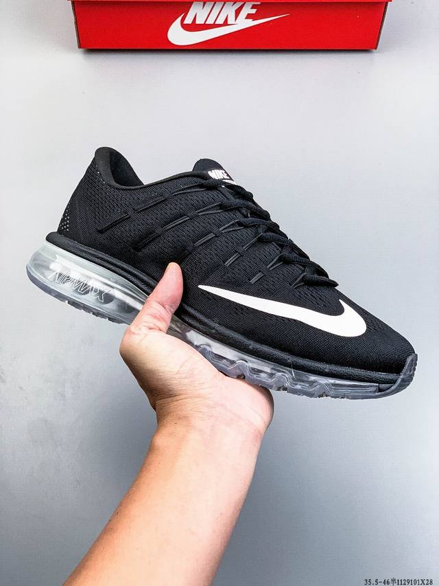 Nike Air Max 2016 耐克全掌气垫缓震跑步鞋 织物材质 真标带半码 1129101X28