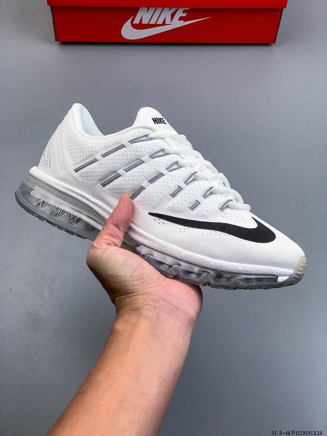 Nike Air Max 2016 耐克全掌气垫缓震跑步鞋 织物材质 真标带半码 1129101X28