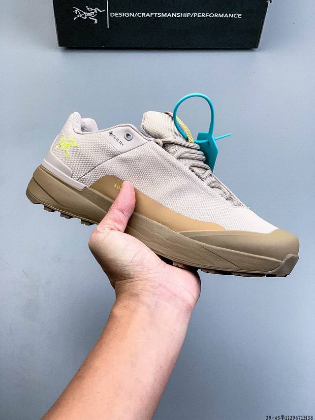 公司级！Arcteryx始祖鸟 Norvan Kopec Gtx 覆盖防水 低帮户外登山徒步鞋 特有的独立衬垫 穿着更合脚 带有Gore-Tex防水内衬 提供透