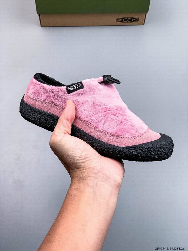 公司级！Keen Howser Iii Slide 科恩秋冬保暖一脚蹬女鞋毛毛鞋小羊蹄棉鞋 1129335L26