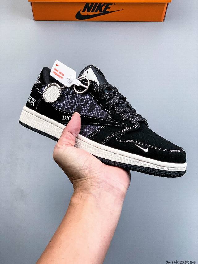 耐克Nike Air Jordan 1 Low Aj1乔1 低帮潮流缓运动休闲板鞋。Aj1 低帮拼接 完美版型真头层牛皮# 内置缓震气垫 原鞋开模 拒绝公底 购