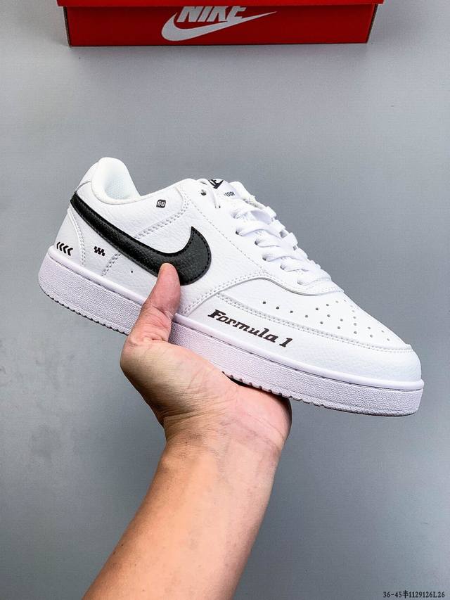 耐克 Nike Court Vision Low 皮面百搭休闲板鞋 1129126L26