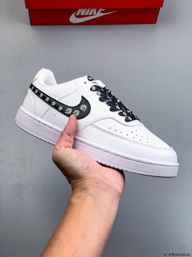 耐克 Nike Court Vision Low 皮面百搭休闲板鞋 1129126L26