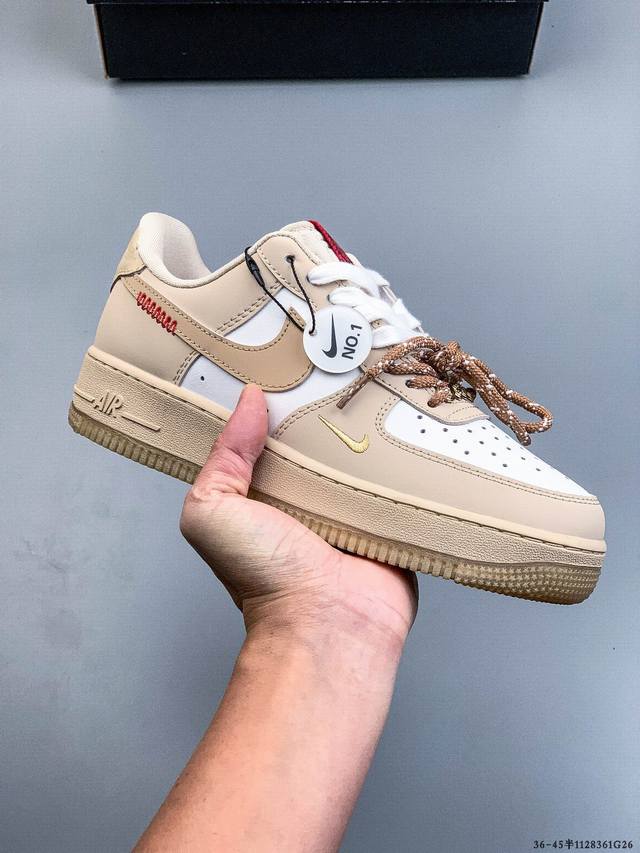 二层真标！耐克Nike Air Force 1 Low 空军一号低帮经典百搭休闲板鞋 1128361G26