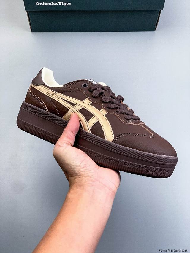 Asics 亚瑟士 Tokuten Chunk 新款厚底橡胶鞋底休闲板鞋 1128101X28