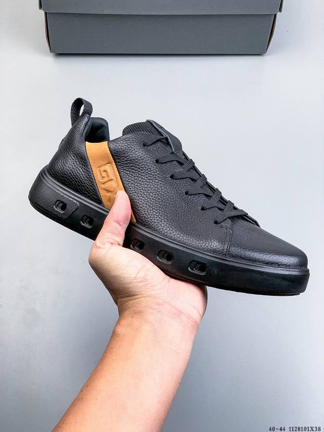 公司级！Ecco Men's Classic Lisbon Lace 爱步 街头趣闯系列系带休闲鞋 代工原单品质#轻盈发泡橡胶鞋底#欧索莱吸汗去臭脚垫 1128