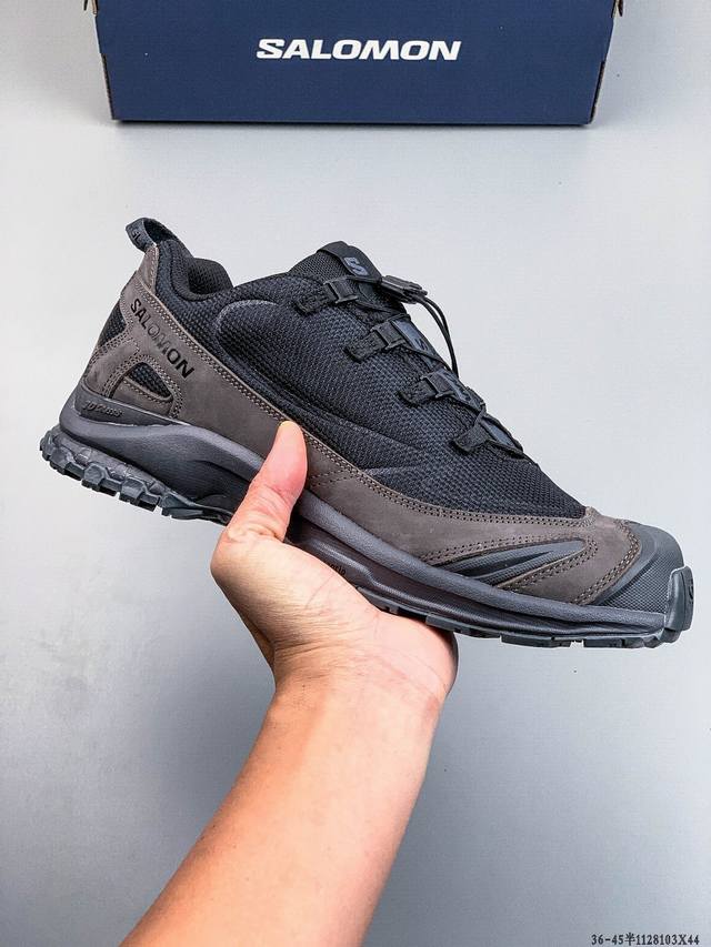 公司级 Salomon Xa pro 3D 萨洛蒙 网布皮革 Jeong Li联名 舒适百搭 耐磨透气抗冲击 低帮 户外功能鞋 鞋面采用Sensifit贴合技术