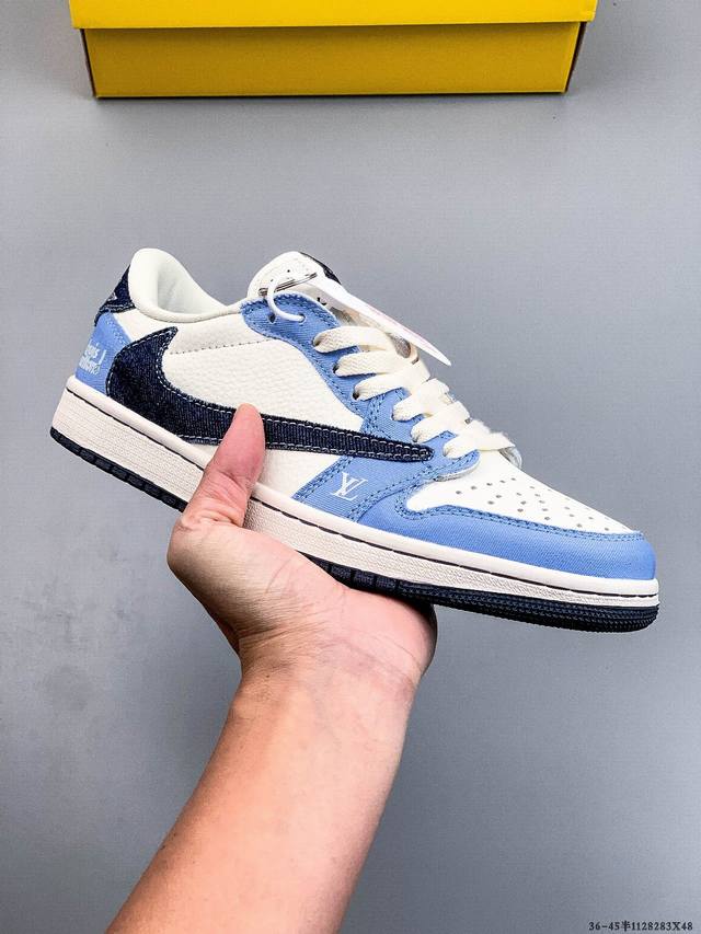 耐克Nike Air Jordan 1 Low Aj1乔1 低帮潮流缓运动休闲板鞋。Aj1 低帮拼接 完美版型真头层牛皮# 内置缓震气垫 原鞋开模 拒绝公底 购