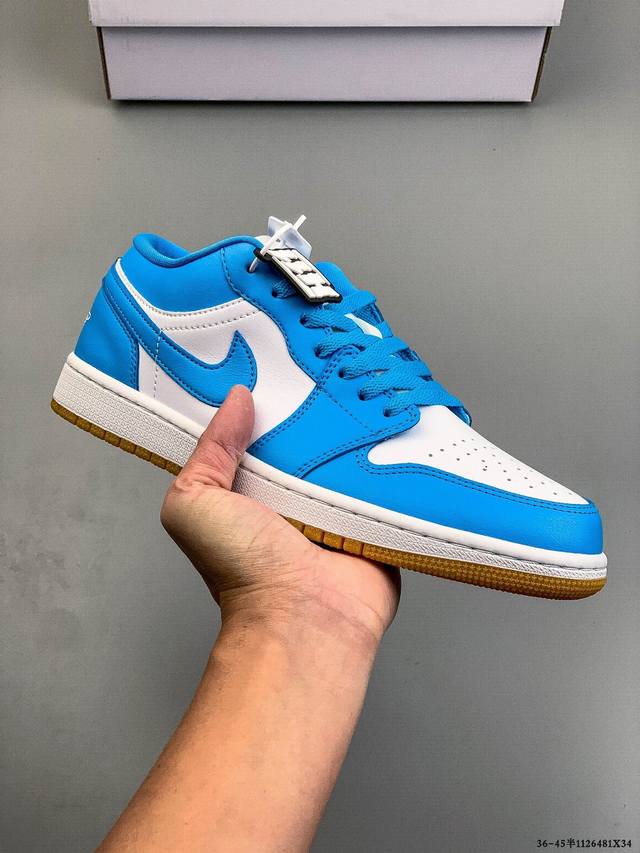 公司级头层！耐克Nike Air Jordan 1 Low Aj1 乔1 低帮潮流运动休闲板鞋。Aj1 低帮拼接 完美版型真头层牛皮# 内置缓震气垫 原鞋开模