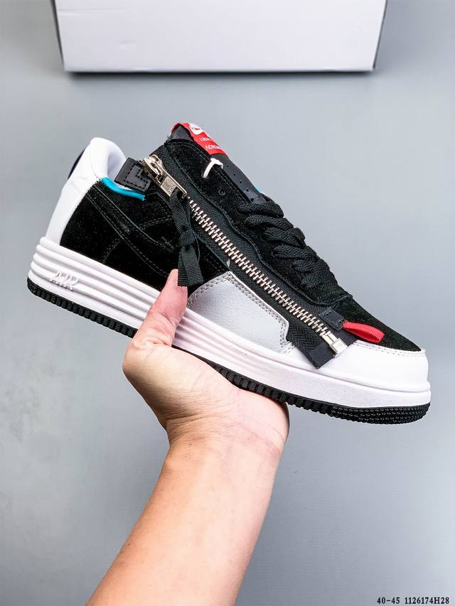Acronym X Nike Lunar Force 1 空军联名款 拉链 休闲 包裹性耐磨 低帮 板鞋 这款Nike Lunar Force 1 X Acro