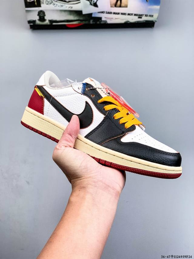 真标半码！耐克Nike Air Jordan Low 1 乔1低帮倒勾经典休闲鞋 1126959F24