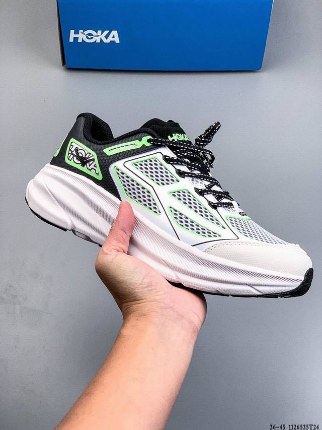 Hoka Clifton One 9 新款透气缓震运动休闲跑步鞋 全新的Clifton One9延续了2014年推出的Clifton 1的经典复古设计，同时融合