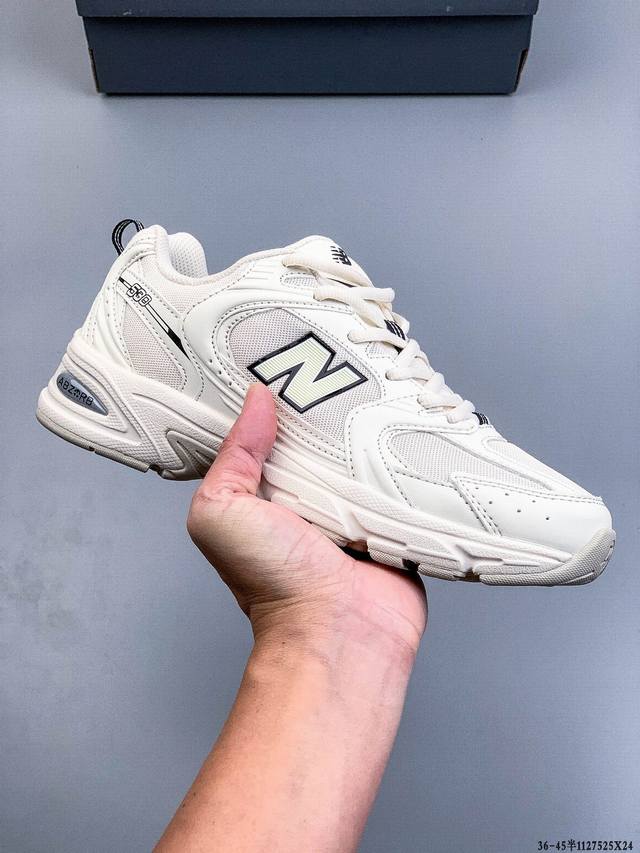采优用质纤维革+透气网布眼材质材质#独立3层组合底大私模#搭载Abzorb缓中震底。韩流火爆款式# 新款Nb新百伦New Balance Mr530系列古复老爹