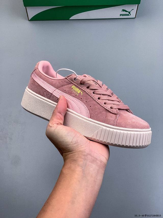 彪马puma Basket platform 蕾哈娜厚底百搭休闲鞋 1127284H13