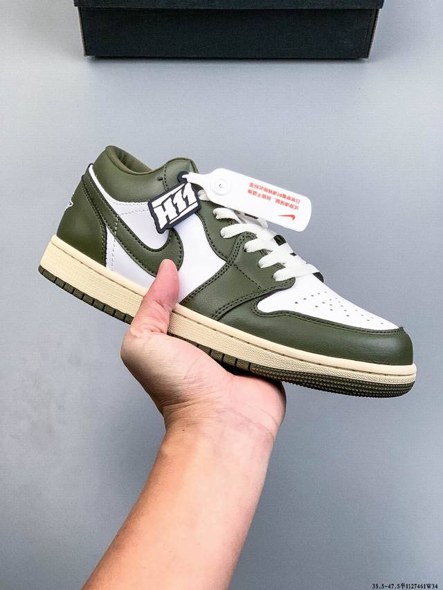 耐克Nike Air Jordan 1 Low Aj1乔1 低帮潮流缓运动休闲板鞋。Aj1 低帮拼接 完美版型真头层牛皮# 内置缓震气垫 原鞋开模 拒绝公底 购