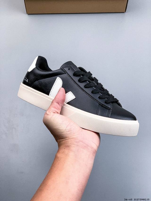 街拍频繁上镜 Veja Leather Extra Sneakers 二层皮 法国国民V字经典小白板鞋 春季入夏简约百搭款 全头层进口牛皮 舒适面革内里 广东厂