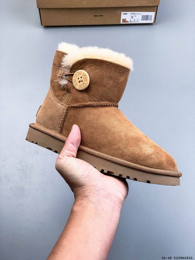 Ugg秋冬新款 女士经典迷你厚底短筒靴 特别款 宋妍霏周冬雨明星同款 原单A级羊皮毛一体保暖性极强！！ Classic Ultra Mini 1125861S2