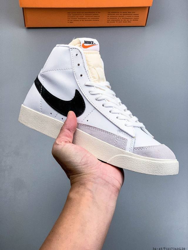 真标半码！耐克Nike Blazer Mid 77 Vntg We Suede 高帮经典复古休闲板鞋 1117361G20