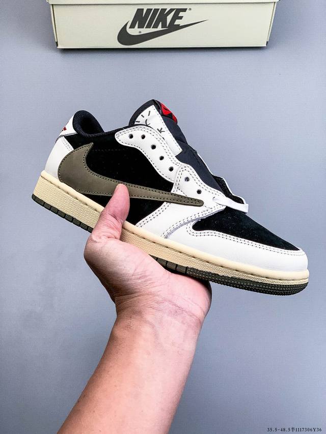 耐克Nike Air Jordan 1 Low Aj1乔1 低帮潮流缓运动休闲板鞋。Aj1 低帮拼接 完美版型真头层牛皮# 内置缓震气垫 原鞋开模 拒绝公底 购