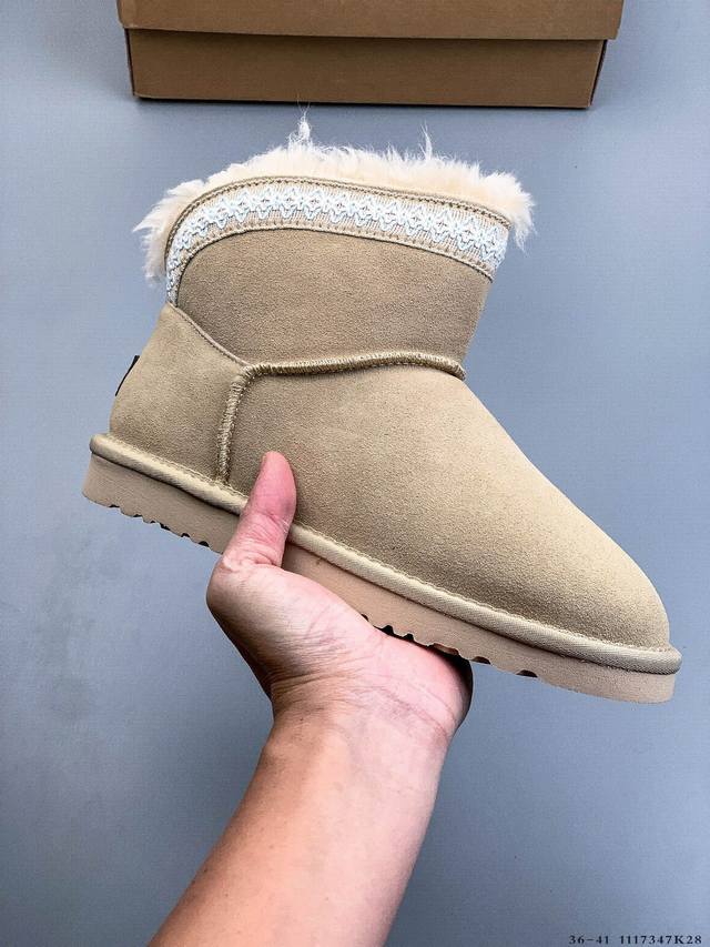 Ugg女秋冬经典中帮Taslyn时尚休闲保暖雪地靴 广州外贸大厂生产独立原版开发大底羊绒鞋垫冬季保暖外出家居都是很适合的选择 1117347K28