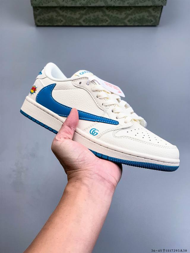 耐克Nike Air Jordan 1 Low Aj1乔1 低帮潮流缓运动休闲板鞋。Aj1 低帮拼接 完美版型真头层牛皮# 内置缓震气垫 原鞋开模 拒绝公底 购