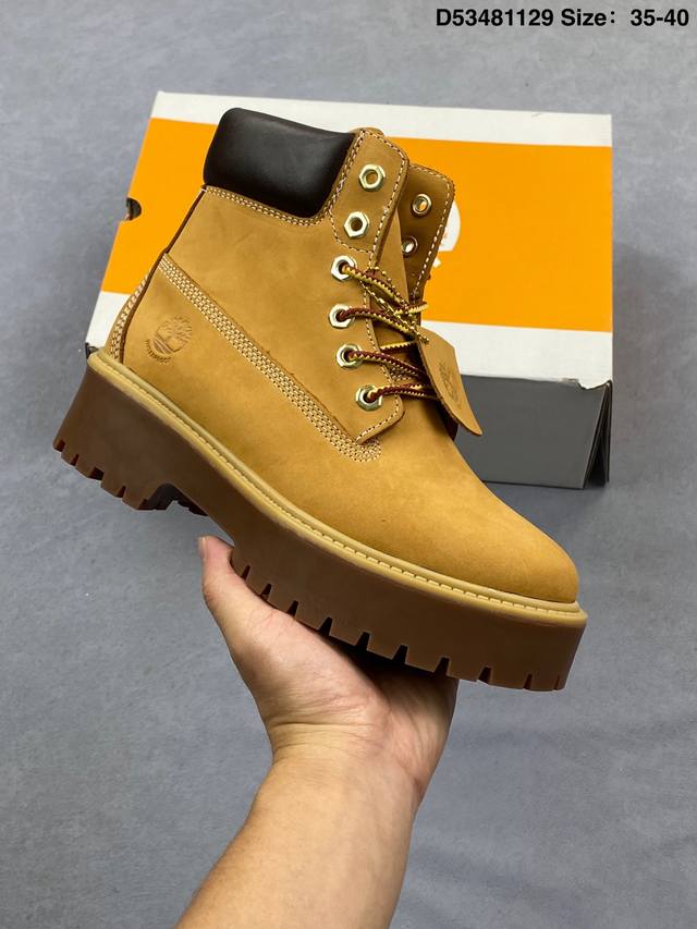 Timberland添柏岚 天伯伦 高帮靴子 运动跑步鞋 户外休闲潮流系列 厚底增高板鞋，搭配防臭防腐鞋垫，给您完美的穿着体验，质量考究耐穿，专治不帅，高品质脚