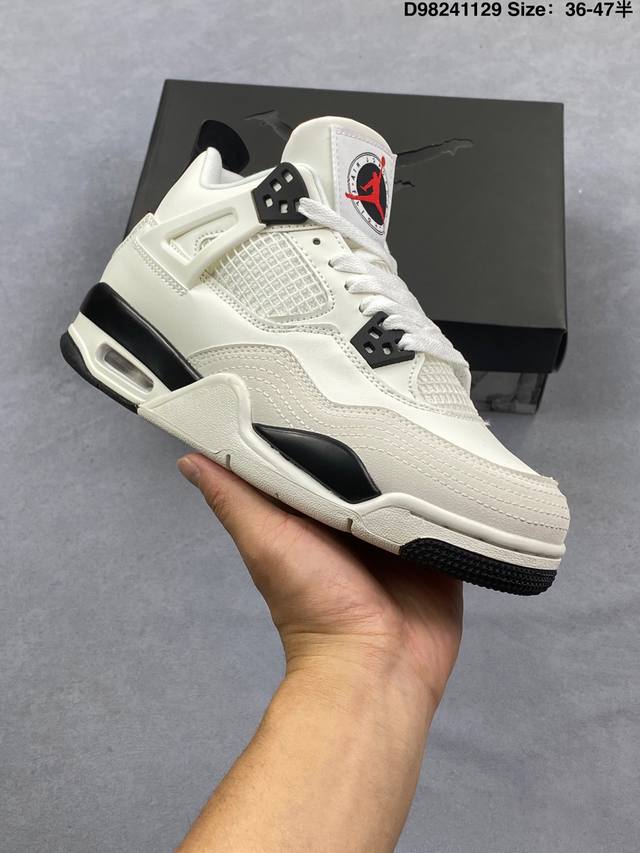 Air Jordan Aj4 “Flight Club”Sail Black-University Red 飞行俱乐部 圈内最强四代 全套原纸板楦头开发 原厂特