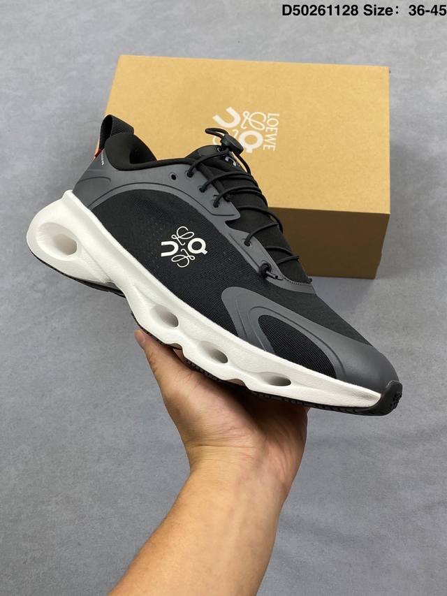 On昂跑Cloudtilt Loewe 罗意威 联名轻量运动休闲鞋！杨幂同款，脚感很舒服，鞋底柔软且包裹性好，上脚显腿长，不用系鞋带很方便～ 不管休闲还是运动都