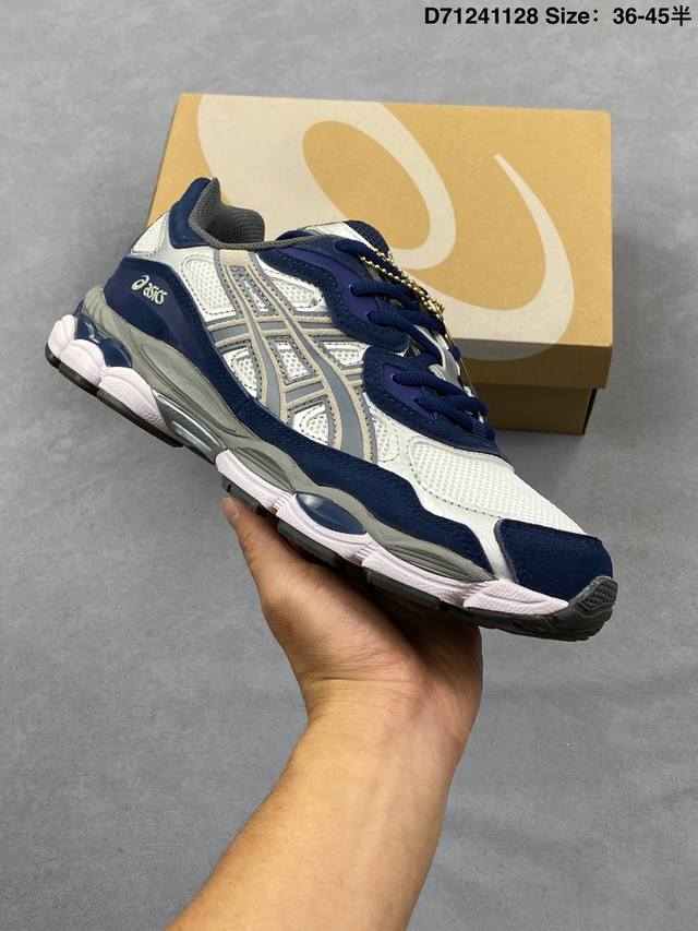 真标Asics Gel-Nyc 亚瑟士 透气网眼鞋面 配合部分合成革材质 采用全新Ahar+橡胶材质 更加耐磨 货号:1201A789-102 Id:D7124