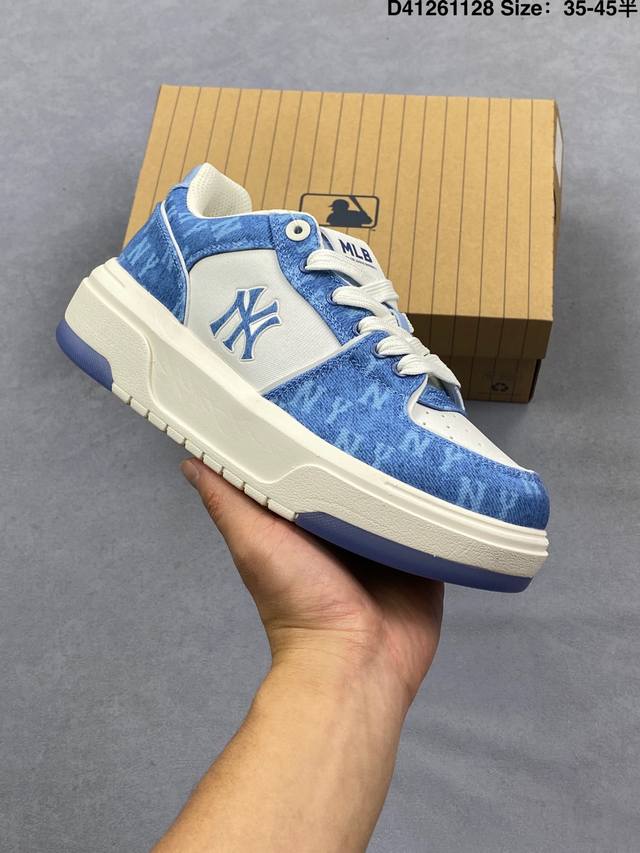 公司级Mlb Chunky Liner pocket 潮流百搭 厚底增高休闲鞋 防滑耐磨 低帮 老爹鞋 货号:3Asxm056N 尺码:35 36 36.5 3