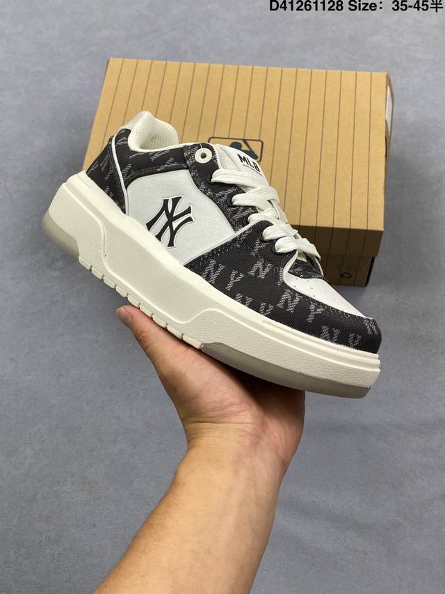 公司级Mlb Chunky Liner pocket 潮流百搭 厚底增高休闲鞋 防滑耐磨 低帮 老爹鞋 货号:3Asxm056N 尺码:35 36 36.5 3