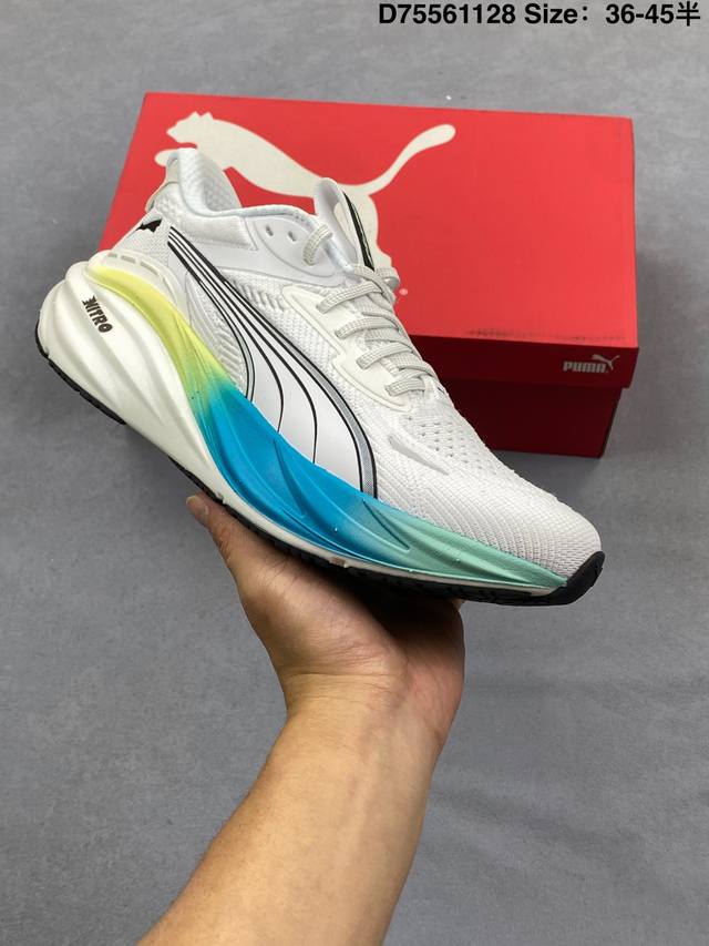 公司级puma Deviate Nitro 3 彪马 缓震训练跑鞋透气 舒适防滑耐磨 低帮 休闲跑步鞋 大底采用的是puma的大底pumagrip 在任何条件下