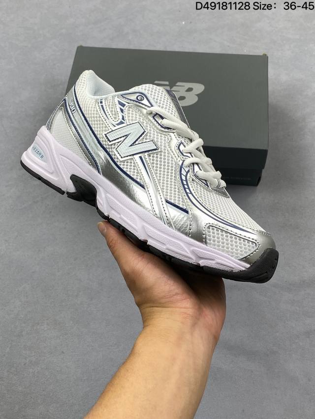 New Balance Mr740 Nb新百伦系列复古老爹风休闲运动慢跑鞋。采用轻质牛剖革拼接透气网眼衬垫织物鞋面材质 T-Beam大底提供足步弓支撑 保持步态