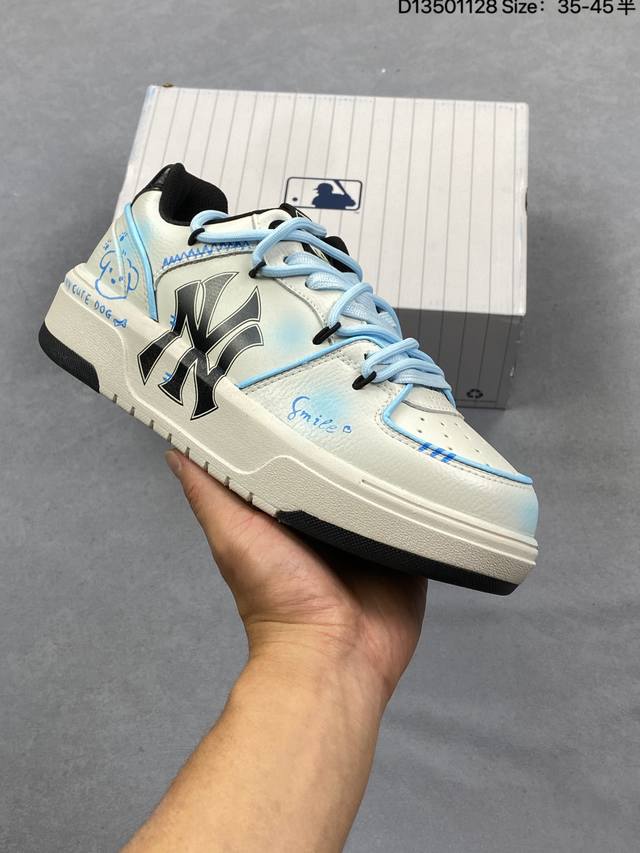 公司级Mlb Ny 印花网红老爹鞋 涂鸦恶作剧 内增高6Cm 原厂原档案数据开发 进口纳米材质 原厂全套手提袋 原盒雷射防伪标包装 官方货号: 3Asxca12